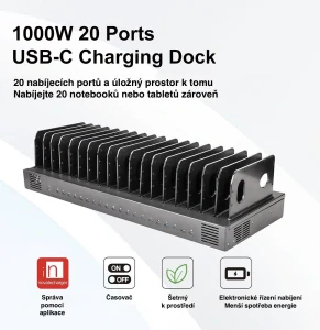 Charging C20 - 45W na port - 1000W celkem