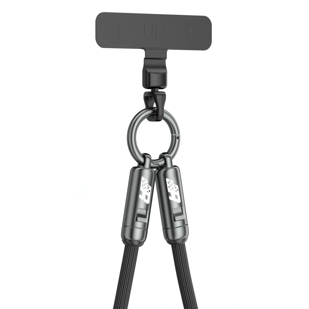 Crossbody popruh na mobil USB-C - Černý / RACE THE STREETS
